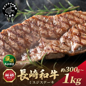 【ふるさと納税】【厳選希少部位】【A4〜A5】長崎和牛ミスジステーキ 300g 500g 700g 1kg