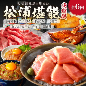 【ふるさと納税】【全6回定期便】松浦堪能定期便 ( アジフライ まぐろ 肉 サバ缶 干物 みりん干し とらふぐ しゃぶしゃぶ すき焼き 海の幸定期便 美味しい 刺身 加工品 おかず )【H4-003】