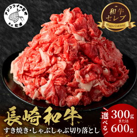 【ふるさと納税】【和牛セレブ】長崎和牛すき焼き・しゃぶしゃぶ切り落とし 300g 600g