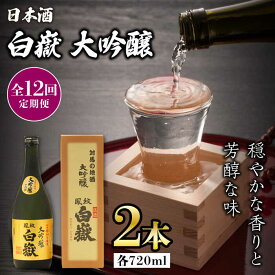 【ふるさと納税】【全12回定期便】対馬の地酒 白嶽 大吟醸 15度 720ml 2本セット《対馬市》【株式会社サイキ】対馬 酒 贈り物 日本酒 プレゼント ご当地 名酒[WAX033]