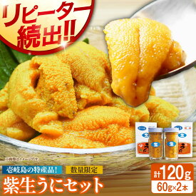 【ふるさと納税】【壱岐島の特産品】むらさき生うに 60g×2本 ｜ うに ウニ 雲丹 むらさきうに ムラサキウニ 海鮮 魚介 生ウニ 小分け 瓶 冷凍 長崎県 壱岐市 離島 29000 29000円 【吉田商店】 [JAK001]