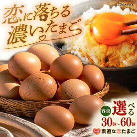 【ふるさと納税】特選 素直な恋たまご 30個 / 50個 / 60個 【選べる容量】《壱岐市》【しまのたまご屋さん】[JAP001] たまご 卵 玉子 鶏卵 国産鶏 もみじ 国産 プレゼント ギフト 冷蔵配送