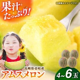 【ふるさと納税】母の日おすすめ【先行予約】【数量限定】 壱岐産 アムスメロン 4玉〜6玉（5kg〜6kg前後） 【2026年6月以降順次発送】《壱岐市》【壱岐市農業協同組合】[JBO017] メロン 青肉 フルーツ 果物 先行予約 季節限定 21000 21000円 母の日 母の日