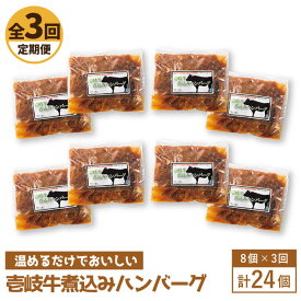 【ふるさと納税】【全3回定期便】壱岐牛煮込みハンバーグ[JBW023] 105000 105000円 冷凍配送