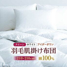【ふるさと納税】【クイーン】【至福の寝ごこち】 羽毛布団 肌掛け アイダーダウン×綿100％（ホワイト・精紡交撚）《壱岐市》【富士新幸九州】 [JDH086] アイダーダウン 布団 ふとん 綿100％ 肌掛け ダウンケット 掛布団 掛け布団 クイーン 1500000 1500000円 150万円