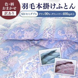 【ふるさと納税】【発送月を選べる】【訳あり】【セミダブル】羽毛布団 本掛け シルバープリンセスダックダウン90%（色・柄おまかせ）《壱岐市》【富士新幸九州】 [JDH088] 羽毛 布団 ふとん 掛け布団 ダウン 寝具 訳アリ ワケあり セミダブル 80000 80000円 8万円