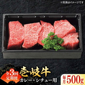 【ふるさと納税】【全3回定期便】＼ぐるナイで紹介／ 特選 壱岐牛 すね肉 500g（カレー・シチュー用）《壱岐市》【太陽商事】[JDL082] 黒毛和牛 A5ランク 肉 牛肉 黒毛和牛 ブランド牛 カレー シチュー 赤身 チマキ 煮込み ブロック 国産 九州 39000 39000円