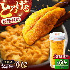 【ふるさと納税】【全3回定期便】壱岐の生うに 60g×1本《壱岐市》【大幸物産】[JEH025] 生うに ウニ うに 雲丹 ムラサキウニ 紫うに 海鮮 魚介 54000 54000円