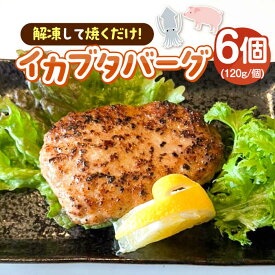 【ふるさと納税】イカブタバーク 6個（120g/個）《壱岐市》【株式会社マルショウ】 イカ いか 烏賊 ハンバーグ 惣菜 冷凍 お弁当 ミンチ [JEW012] 冷凍配送