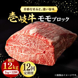 【ふるさと納税】【全12回定期便】 壱岐牛 モモブロック 1kg（500g×2枚）［化粧箱無し]《壱岐市》【株式会社イチヤマ】[JFE048] 冷凍配送 黒毛和牛 A5ランク 定期便 赤身 焼肉 焼き肉 ブロック肉 塊肉 肉 牛肉 モモ ブロック ステーキ BBQ 528000 528000円 焼肉用