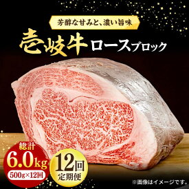 【ふるさと納税】【全12回定期便】 壱岐牛 ロースブロック 500g《壱岐市》【株式会社イチヤマ】[JFE049] 冷凍配送 黒毛和牛 A5ランク 定期便 赤身 焼肉 焼き肉 ブロック肉 塊肉 肉 牛肉 ロース ブロック ステーキ BBQ 348000 348000円 焼肉用