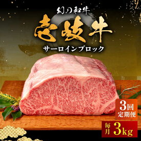 【ふるさと納税】【全3回定期便】壱岐牛 サーロイン ブロック 3kg 《壱岐市》【中津留】[JFS027] 冷凍配送 黒毛和牛 A5ランク サーロイン ステーキ 焼肉 BBQ 牛肉 肉 サーロインステーキ 赤身 焼き肉 ブロック肉 ブロック 定期便 573000 573000円 焼肉用