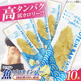 【ふるさと納税】フィッシュプロテインバー（10本）五島市/しまおう プロテインバー プロテイン 筋トレ 魚[PAY063]