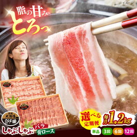 【ふるさと納税】西海SPF豚 背ロース ＆ バラ しゃぶしゃぶ用 計1.2kg (約600g×2パック) 訳あり ＜大西海ファーム＞ [CCY008] 長崎 西海 豚 豚しゃぶ 肉 食品 肉類 国産 豚肉 食べ比べ こだわり セット 鍋 すき焼き 贈答 贈り物 ギフト