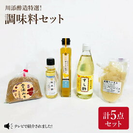 【ふるさと納税】老舗お酢屋さん特選！調味料5点セット＜川添酢造＞ [CDN007]