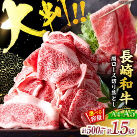【ふるさと納税】【☆選べる容量☆】 A4〜A5 長崎和牛 大判 霜降り 切り落とし 500g〜1.5kg＜株式会社MEAT PLUS＞[CFT026] 長崎 西海 和牛 牛肉 霜降り ブランド牛 高評価 人気 切り落とし 大判 すき焼き しゃぶしゃぶ 高級 贈答 ギフト