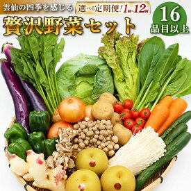 【ふるさと納税】贅沢 野菜 セット どっさり 16品目以上 季節の野菜 フルーツ キノコ 詰め合わせ 選べる回数[吉岡青果 長崎県 雲仙市 item2061] 野菜セット 果物 やさい きのこ 定期便 定期 3回 6回 12回