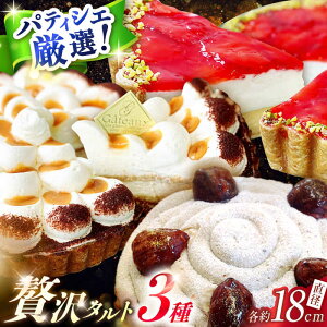 【ふるさと納税】【舌にあふれる季節感♪こだわりのサクサクタルト】パティシエが厳選!贅沢タルト3種セット / タルト たると ケーキ タルトケーキ スイーツ デザート / 南島原市 / アトリ