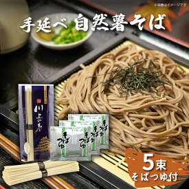 【ふるさと納税】手延べ 自然薯そば 250g（2〜3人前）蕎麦つゆ セット / 蕎麦 そば 自然薯 / 南島原市 / 川上製麺 [SCM020]