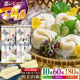 【ふるさと納税】【宮内庁献上品】島原手延べそうめん 川上の糸 / そうめん 素麺 手延べそうめん 島原そうめん 麺 素麺 小分け 内容量が選べる / 南島原市 / 川上製麺 [SCM028]
