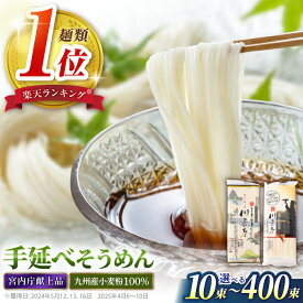 【ふるさと納税】【年間5.7万食突破】【楽天限定】＜宮内庁献上品＞手延べそうめん2種食べ比べ / そうめん 素麺 手延べそうめん 九州産小麦粉100％ 島原そうめん 麺 素麺 詰め合わせ 小分け 内容量が選べる / 南島原市 / 川上製麺 [SCM040]