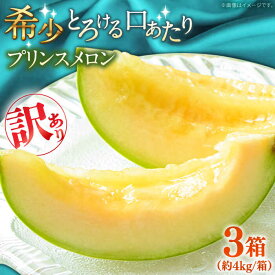 【ふるさと納税】【2027年4月下旬〜発送】【根強い人気!】 訳あり プリンスメロン 3箱セット（1箱 7〜13玉）傷もの / メロン めろん フルーツ 果物 / 南島原市 / 南島原果物屋[SCV023]