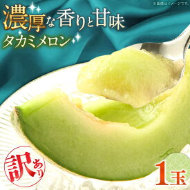 【ふるさと納税】【2027年5月〜発送】【さわやかな味!】訳あり タカミメロン 1玉 約1kg（傷もの）/ メロン めろん フルーツ 果物 / 南島原市 / 南島原果物屋[SCV028]