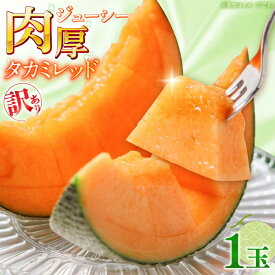 【ふるさと納税】【2027年5月〜発送】訳あり タカミメロン レッド 1玉 / メロン めろん フルーツ 果物 わけあり 訳あり 傷 / 南島原市 / 南島原果物屋[SCV034]