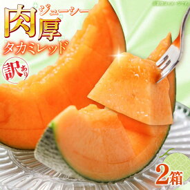 【ふるさと納税】【2027年5月〜発送】訳あり タカミメロン レッド 2箱（1箱 3〜6玉） / メロン めろん フルーツ 果物 訳あり 傷 / 南島原市 / 南島原果物屋[SCV037]