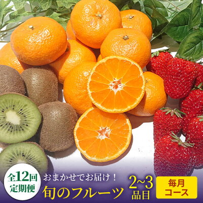 季節の果物 詰め合わせ フルーツセット 旬の果物をお任せで3品目お届け (3品目×12回)
