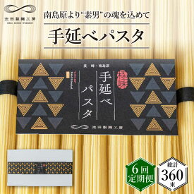 【ふるさと納税】【定期便 6回】手延べ パスタ 3kg (50g×60束) / スパゲティ 麺 乾麺 / 南島原市 / 池田製麺工房 [SDA018]