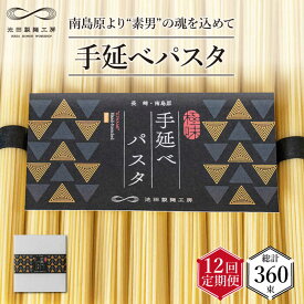 【ふるさと納税】【定期便 12回】手延べ パスタ 1.5kg （50g×30束） / パスタ ぱすた スパゲッティ 麺 乾麺 / 南島原市 / 池田製麺工房 [SDA053]