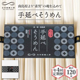 【ふるさと納税】【定期便 年4回】手延べ そうめん 1.5kg （50g×30束） / そうめん 島原そうめん 手延べ 麺 素麺 / 南島原市 / 池田製麺工房 [SDA055]