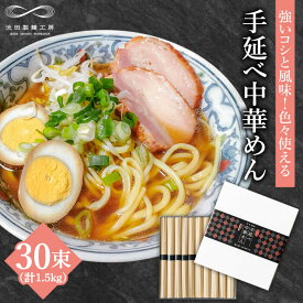 【ふるさと納税】手延べ 中華めん 1.5kg （50g×30束） / ラーメン 中華麺 麺 乾麺 / 南島原市 / 池田製麺工房 [SDA062]