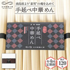 【ふるさと納税】【 定期便 年4回】手延べ 中華めん 1.5kg （50g×30束）/ ラーメン らーめん 中華麺 乾麺 麺 / 南島原市 / 池田製麺工房 [SDA063]
