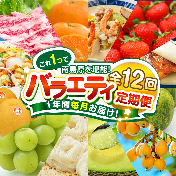 セット・詰合せ 長崎県 南島原市  12回定期便 長崎・南島原グルメ バラエティ定期便 ／ バラエティ セット 野菜定期便 フルーツ定期便 【シェーカー】 フルーツ 🎴 …