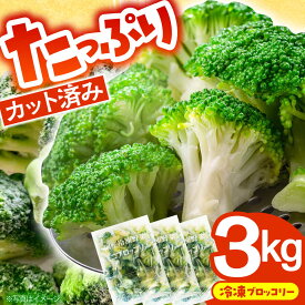 【ふるさと納税】たっぷり 冷凍 ブロッコリー 3kg（1kg × 3袋） / ブロッコリー ぶろっこりー 野菜 やさい 小分け 冷凍 筋トレ トレーニング / 南島原市 / 池田海陸物産[SEW007]