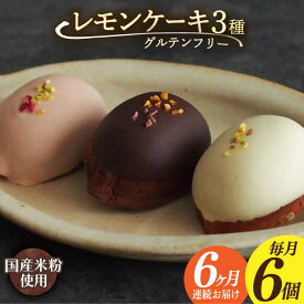 【ふるさと納税】【6回定期便】レモンケーキ 3種（6個） 長与町/Lilla Lotta（リラロッタ） [EBR031] 米粉スイーツ ご褒美スイーツ 小麦粉不使用