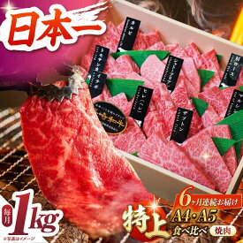 【ふるさと納税】【6回定期便】【A4-A5特上ランク】 長崎和牛 焼肉 盛り合わせ （特上） 約1kg 長与町/meat shop FUKU[ECS015] 定期便 ていきびん 焼き肉 やきにく ヤキニク 国産 長崎 和牛 肉 食べ比べ 盛合せ セット バーベキュー 冷凍