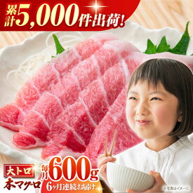 【ふるさと納税】【全6回定期便(月1回)】長崎県産 本マグロ 大トロ皮付き 約600g 【大村湾漁業協同組合】 [BAK029]/ /まぐろ 鮪 さしみ 大人気 おすすめ 刺身 刺し身 冷凍 とろ トロ ブロック 柵 定期便