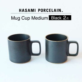 【ふるさと納税】【HASAMI PORCELAIN】マグカップ ブラック 2点セット【東京西海】 [DD195]