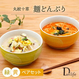【ふるさと納税】【波佐見焼】丸紋十草　ペア麺どんぶり【団陶器】[PB144]