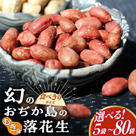 【ふるさと納税】【選べる個数】5袋〜80袋【幻の落花生】むき身 落花生 40g 【小値賀町】《小値賀町担い手公社》[DAA036] 長崎 五島列島 小値賀 落花生 らっかせい ピーナッツ ピーナツ おつまみ お菓子 スナック 常温 5袋 20袋 80袋 豆 豆菓子 高評価 人気 豆