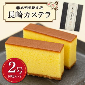【ふるさと納税】【お中元対象】長崎 カステラ 580g（10切入×2本）《文明堂総本店》 [DBF001] カステラ 長崎カステラ かすてら 和菓子 菓子 常温 ギフト 手土産 スイーツ おやつ 卵 常温 長崎 かすてら お菓子 スイーツ 洋菓子 お土産 贈り物 プレゼント ギフト