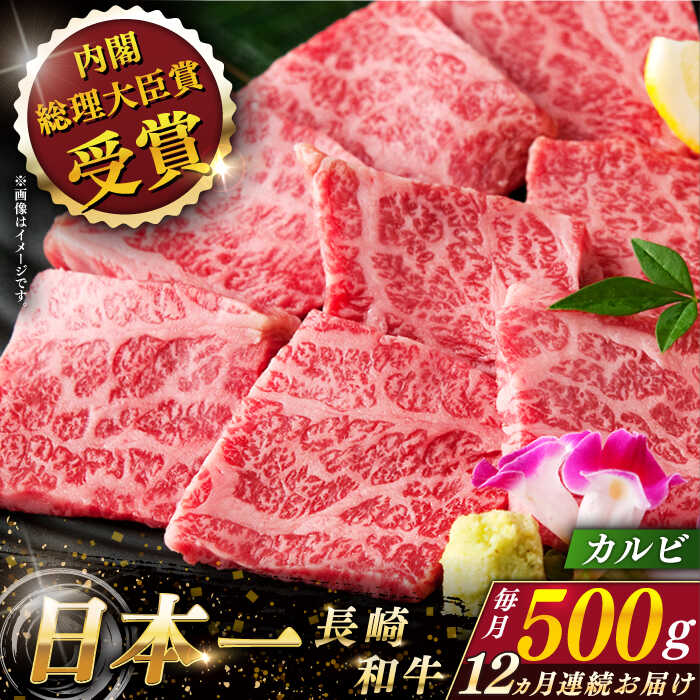  長崎和牛 カルビ 総計6.0kg （約500g×12回） [QAK037] 肉 和牛 牛肉  焼き肉 バーベキュー BBQ 赤身 焼肉 32万円 320000円