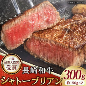 【ふるさと納税】長崎和牛 シャトーブリアン ステーキ 計300g (約150g×2枚)【黒牛】 [QBD013] 肉 牛肉 焼肉 BBQ 和牛 希少部位 レア ヒレ肉 フィレ バーベキュー お祝い 誕生日 記念日 人気 さざちょう おすすめ 人気 焼き肉 40000円 4万円