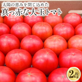 【ふるさと納税】太陽の恵みを閉じ込めた真っ赤な大玉トマト 2kg (熊本県産) 【2027年1月下旬発送開始】 トマト とまと 野菜 やさい リコピン 食品 九州 熊本県 熊本 常温 送料無料