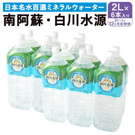 【ふるさと納税】 【12か月連続定期便】 日本名水百選ミネラルウォーター 「南阿蘇・白川水源」 2L×6本入り 2ケース×12か月 水 飲料水 天然水 日本名水 100選 熊本産純水使用 お料理 コーヒー 炊飯 保存 備蓄 1年間保存 ペットボトル 常温