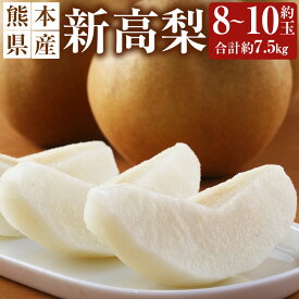 【ふるさと納税】【2024年10月上旬発送開始】熊本県産 新高梨 約7.5kg 約8～10個 なし ナシ ジャンボ梨 和梨 果物 くだもの 果実 フルーツ 旬 お取り寄せ ギフト 国産 九州 熊本県 荒尾 常温 送料無料