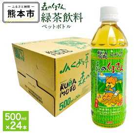 【ふるさと納税】 森のくまさん 緑茶 飲料 500ml×24本入 12L 1ケース ペットボトル 熊本県産 玉緑茶 使用 お茶 茶 日本茶 緑茶飲料 熊本県 熊本県産 国産 常温 保存 送料無料